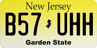 NJ license plate B57UHH