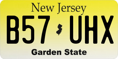 NJ license plate B57UHX