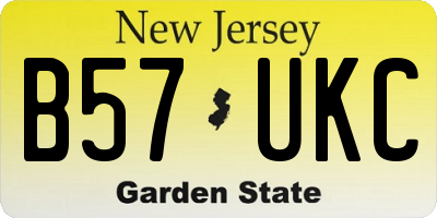 NJ license plate B57UKC