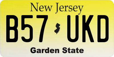 NJ license plate B57UKD