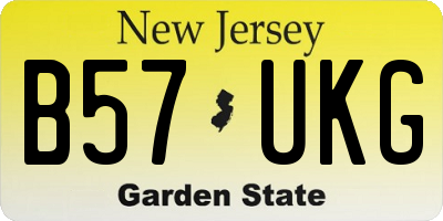 NJ license plate B57UKG