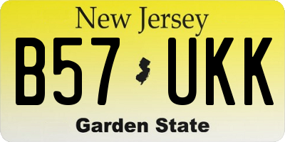 NJ license plate B57UKK