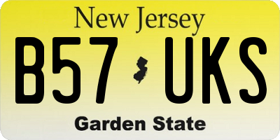 NJ license plate B57UKS
