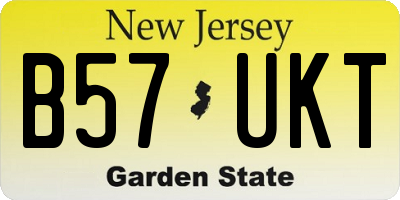 NJ license plate B57UKT
