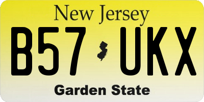 NJ license plate B57UKX