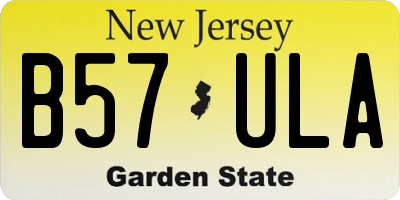 NJ license plate B57ULA