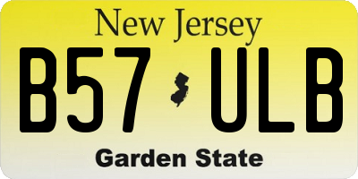 NJ license plate B57ULB