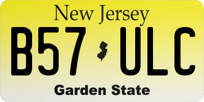 NJ license plate B57ULC