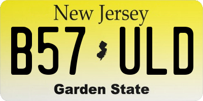 NJ license plate B57ULD