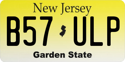 NJ license plate B57ULP