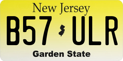 NJ license plate B57ULR