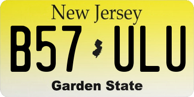 NJ license plate B57ULU
