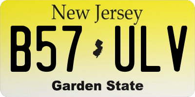 NJ license plate B57ULV