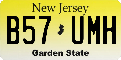 NJ license plate B57UMH