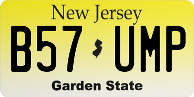 NJ license plate B57UMP
