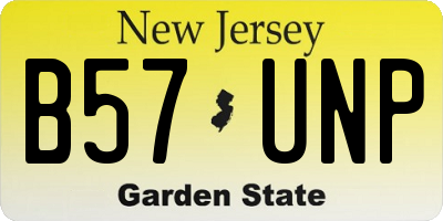 NJ license plate B57UNP