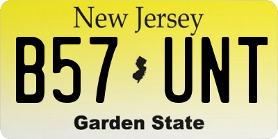 NJ license plate B57UNT