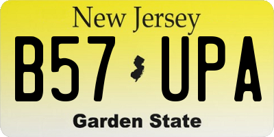 NJ license plate B57UPA