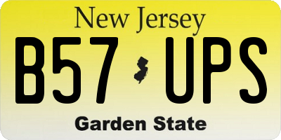 NJ license plate B57UPS