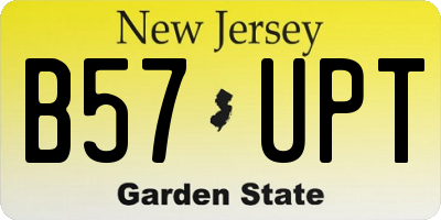 NJ license plate B57UPT