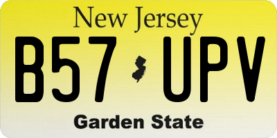 NJ license plate B57UPV