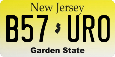 NJ license plate B57URO