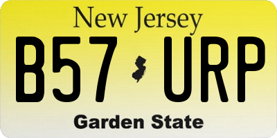 NJ license plate B57URP