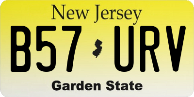 NJ license plate B57URV