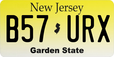 NJ license plate B57URX