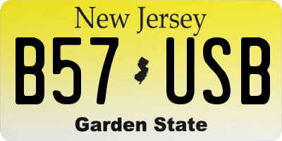 NJ license plate B57USB