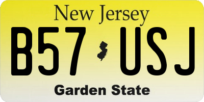 NJ license plate B57USJ