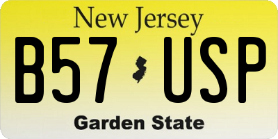 NJ license plate B57USP