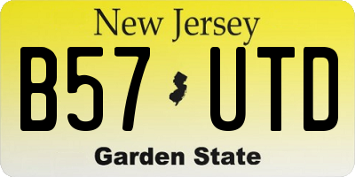 NJ license plate B57UTD