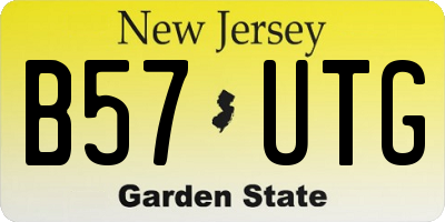 NJ license plate B57UTG