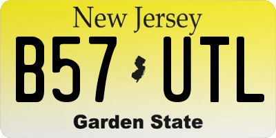 NJ license plate B57UTL