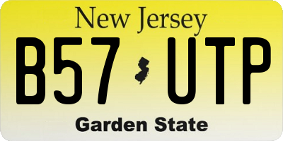 NJ license plate B57UTP