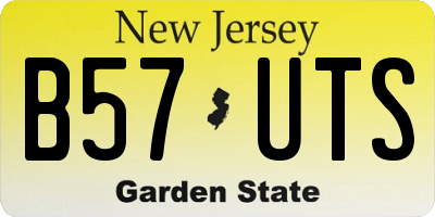 NJ license plate B57UTS