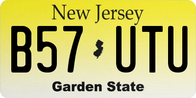 NJ license plate B57UTU