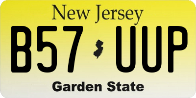 NJ license plate B57UUP