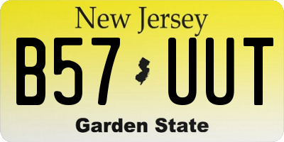 NJ license plate B57UUT