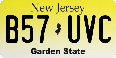 NJ license plate B57UVC