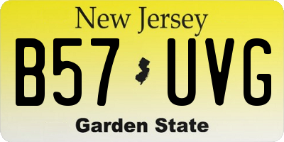 NJ license plate B57UVG