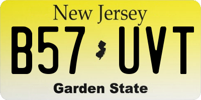 NJ license plate B57UVT