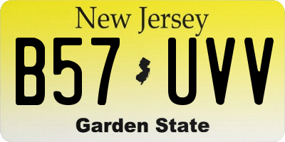 NJ license plate B57UVV