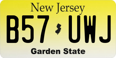 NJ license plate B57UWJ