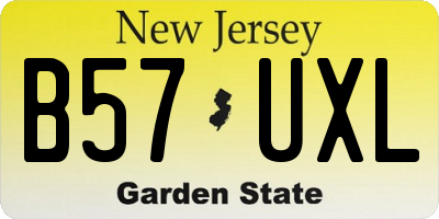 NJ license plate B57UXL