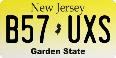 NJ license plate B57UXS