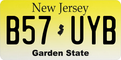 NJ license plate B57UYB