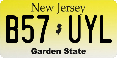 NJ license plate B57UYL