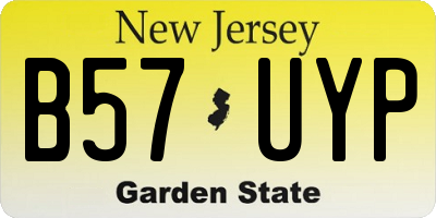 NJ license plate B57UYP